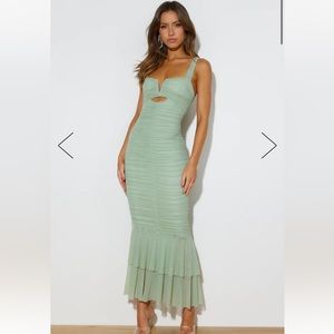 Hello Molly Party Pal MIDI Dress Pistachio